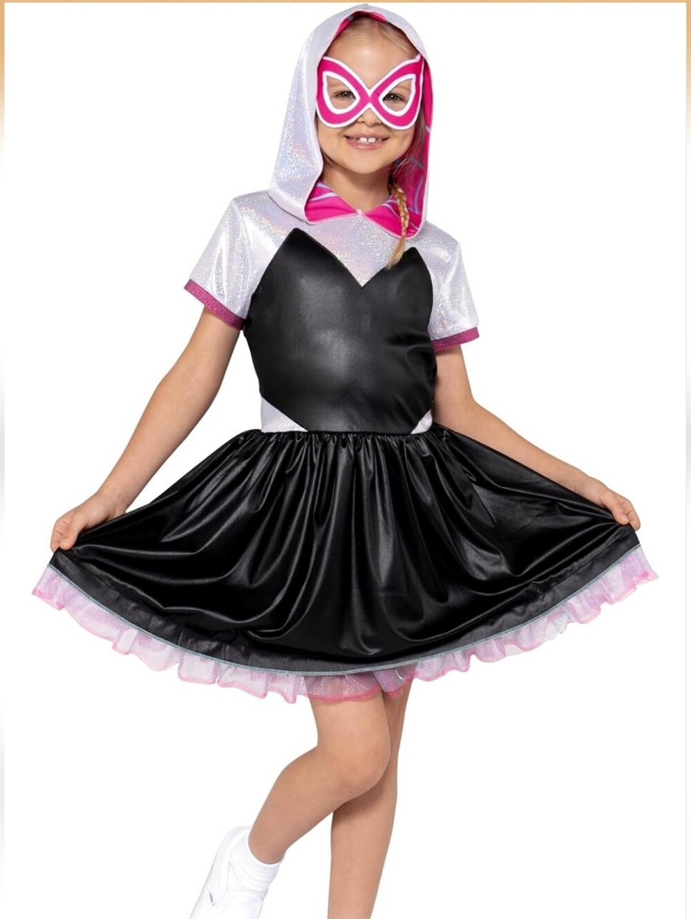 NWT MARVEL Ghost Spider Official Youth Halloween Dress - M 7/8